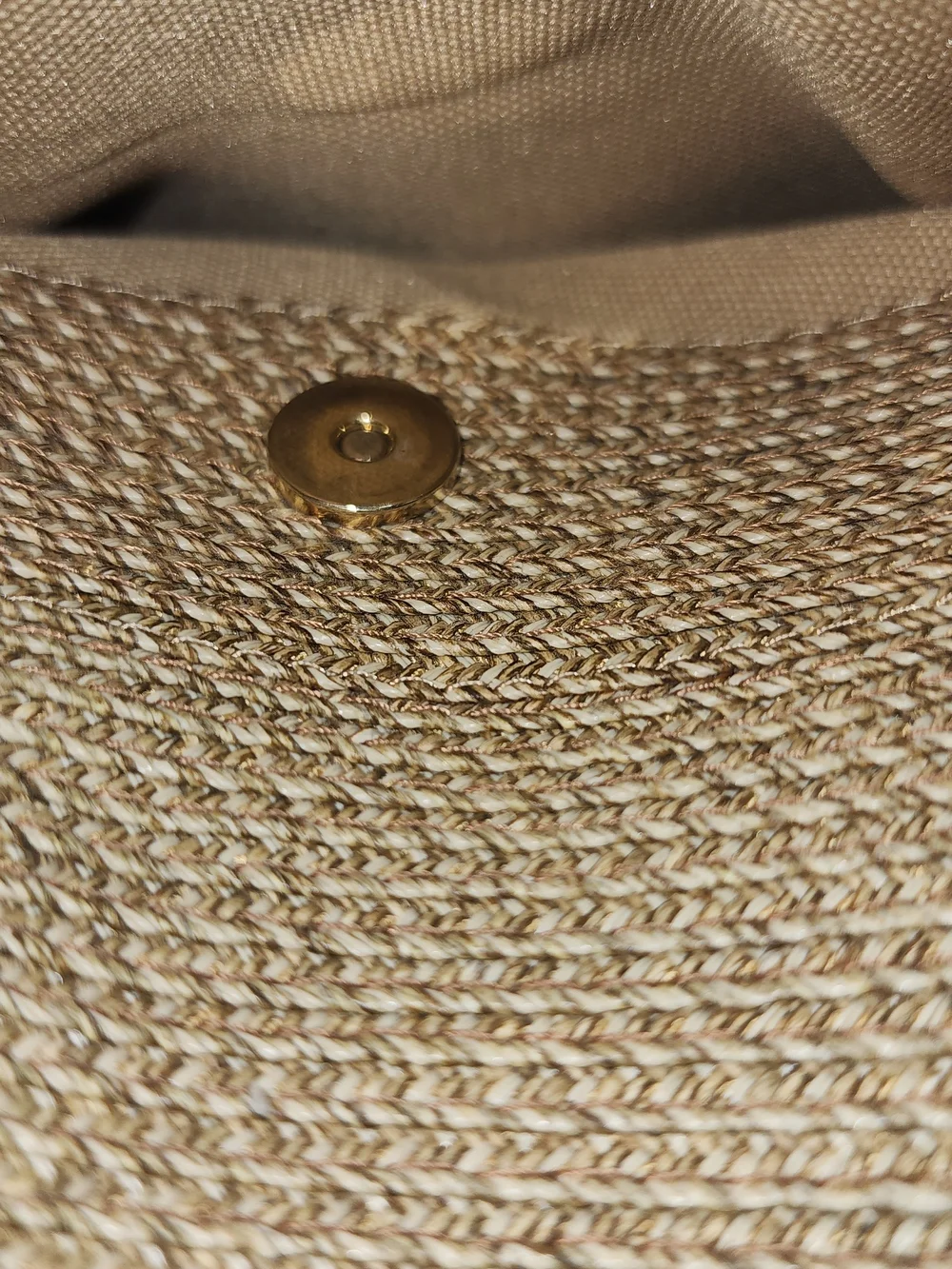 ERIC JAVTIS Light Brown Woven Straw Squishee Hobo Shoulder Bag